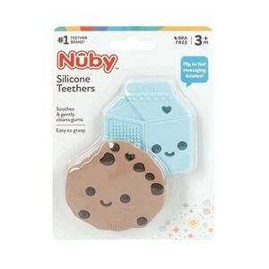 Nuby All Silicone Chocolate Chip Cookie & Milk Carton 2PK